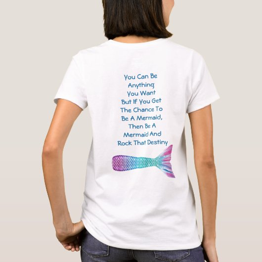 人魚のTシャツである Tシャツ (裏面)
