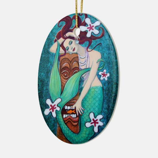 人魚のTikiのファンタジーの芸術のクリスマスのオーナメント セラミックオーナメント (左)