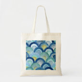 人魚はかりで測と海のガラスの波 トートバッグ (正面)