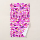 人魚はかりで測、スミレ島、アメジスト、サンゴ バスタオルセット (ハンドタオル)