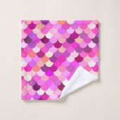 人魚はかりで測、スミレ島、アメジスト、サンゴ バスタオルセット (ウォッシュタオル)