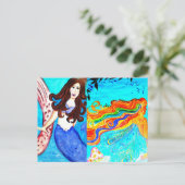 人魚はがき2枚 ポストカード (スタンド正面)