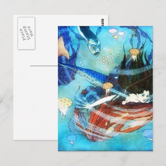 人魚はがき ポストカード (正面/裏面)