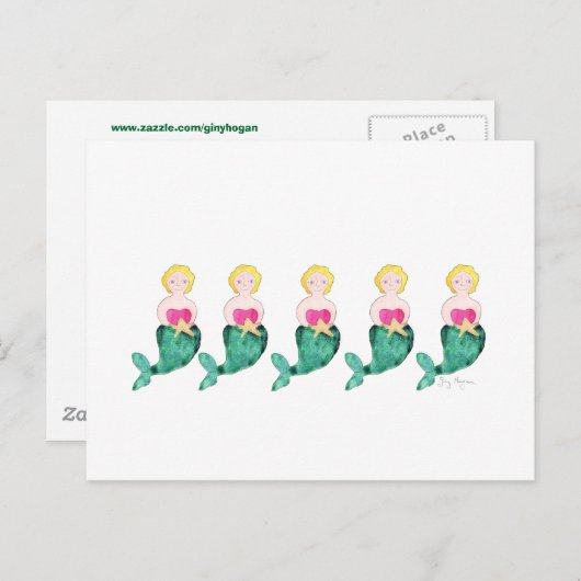 人魚はがき ポストカード (正面/裏面)