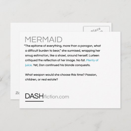 人魚はがき ポストカード (正面/裏面)