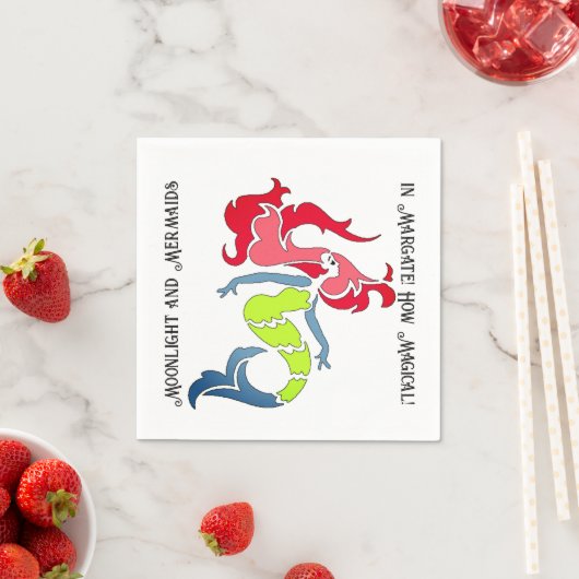 人魚はナプキン実在だ スタンダードカクテルナプキン (インサイチュ)