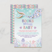 人魚はブックカードの海のビーチの女の赤ちゃんを連れて来ます エンクロージャーカード (正面/裏面)