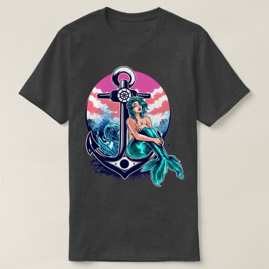 人魚は実在海生活 Tシャツ (デザイン正面)