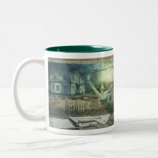 人魚は引用文を11のozの陶磁器のマグ殺害しません ツートーンマグカップ (左)