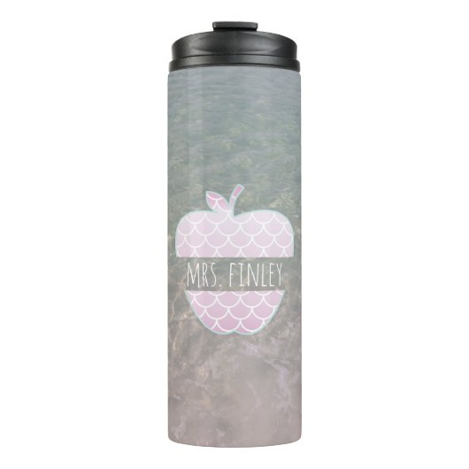 人魚は海のパーソナライズな先生をはかりで測ました タンブラー (正面)