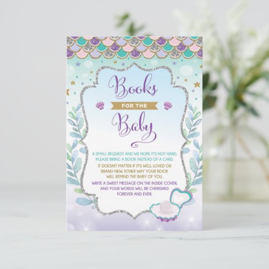 人魚は海の女の赤ちゃんの下でブックカードを持って来ます エンクロージャーカード (スタンド正面)