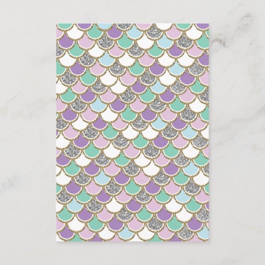 人魚は海の女の赤ちゃんの下でブックカードを持って来ます エンクロージャーカード (裏面)