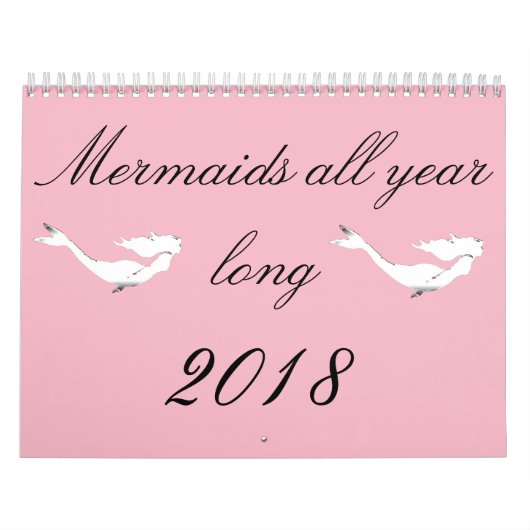 人魚は2018年を通年 カレンダー (カバー)