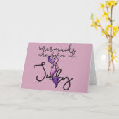 人魚は7月生まれに誕生日の人魚だ カード (黄色い花)