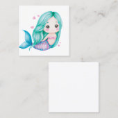 人魚は、キャップを持つ伝説の海の生き物である スクエア名刺 (正面/裏面)