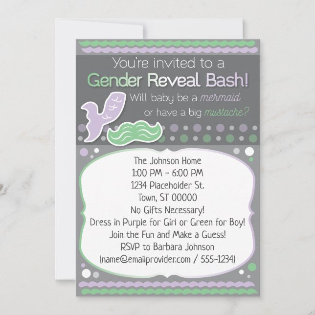 人魚または口ひげの性別の表示 (正面)