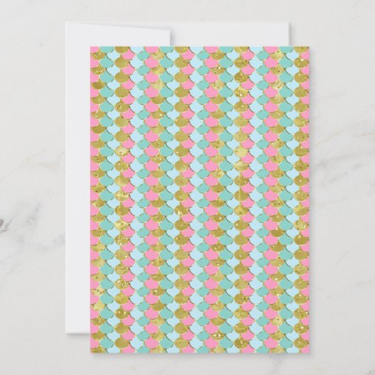 人魚または海産双生児誕生日 招待状 (裏面)