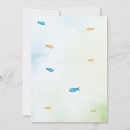 人魚または海賊ジェンダーの明かす招待状 招待状 (裏面)