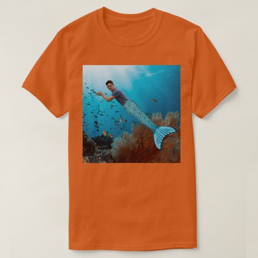 人魚をダンにする Tシャツ (デザイン正面)