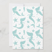 人魚をテーマにした子供の誕生日パーティー招待状 招待状 (裏面)