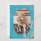 人魚をテーマにした誕生日パーティーの招待状。 招待状 (裏面)