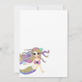 人魚をテーマにした誕生日パーティー 招待状 (裏面)