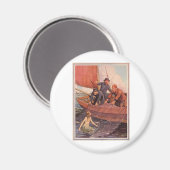 人魚を捕まえた！ヴィンテージ マグネット (正面/裏面)