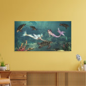 人魚アットタートルホテル春 キャンバスプリント (インサイチュ (リビング))