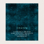 人魚エレガント虹色フェイクグリッターモノグラム 名刺 (内部フラット)