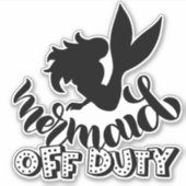 人魚オフデューティおもしろいビーチ シール (正面)