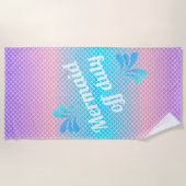 人魚オフデューティグラデーシはかりで測ョン ビーチタオル (正面)