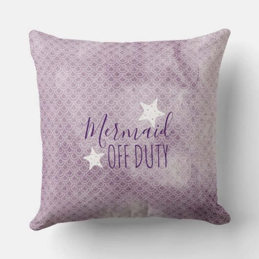 人魚オフデューティパープルウォーター装飾用クッション クッション (裏面)