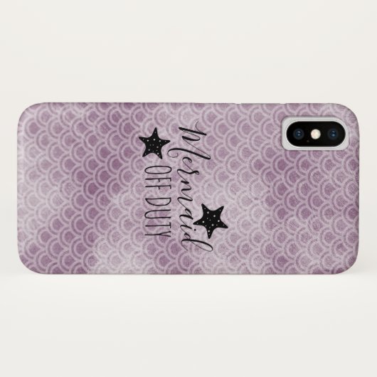 人魚オフデューティパープル水色の電話ケース Case-Mate iPhoneケース (裏面(横))