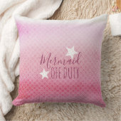 人魚オフデューティピンク水彩装飾用クッション クッション (ブランケット)