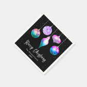 人魚オーナメントメリークリスマス スタンダードカクテルナプキン (角)