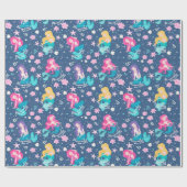 人魚カラフル類 ラッピングペーパー (フラット)