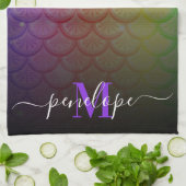 人魚カラフル キッチンタオル (折り畳み)