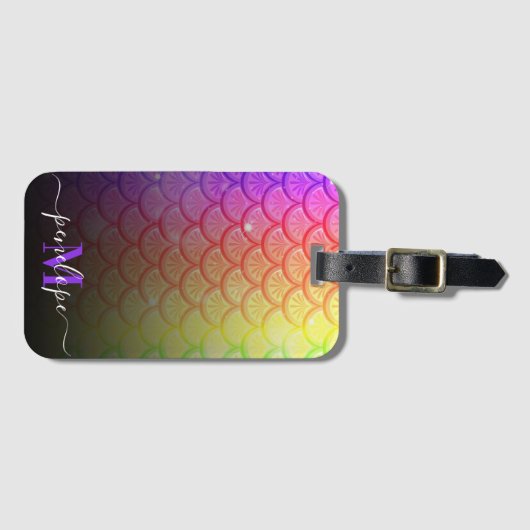 人魚カラフル ラゲッジタグ (正面横)