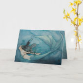 人魚カード カード (黄色い花)