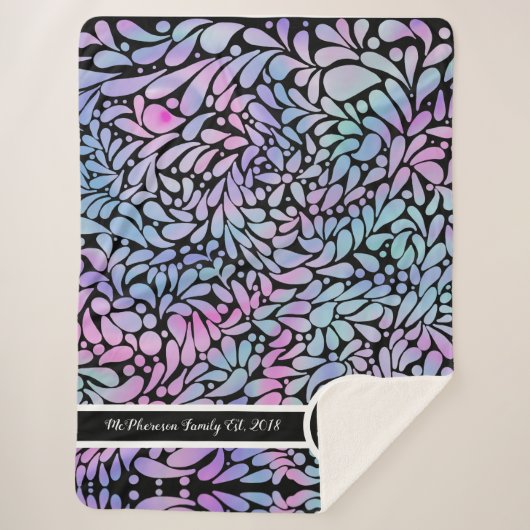 人魚コンテンポラリー色花びら シェルパブランケット (正面)