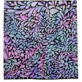 人魚コンテンポラリー色花びら シャワーカーテン