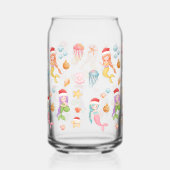 人魚サンタパターン ガラス缶 (右)