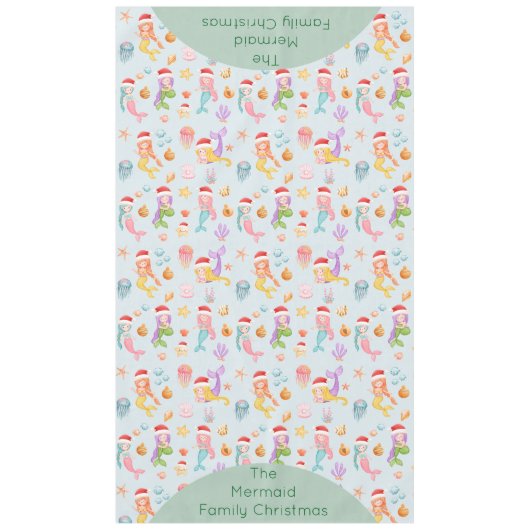 人魚サンタ・クリスマス テーブルクロス (正面)