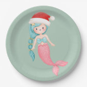 人魚サンタ・クリスマス ペーパープレート (正面)