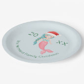 人魚サンタ・クリスマス ペーパープレート (アングル)