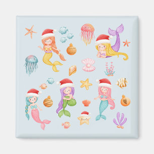 人魚サンタ・クリスマス マグネット