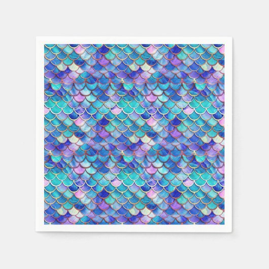 人魚ステンドグラス スタンダードカクテルナプキン (正面)