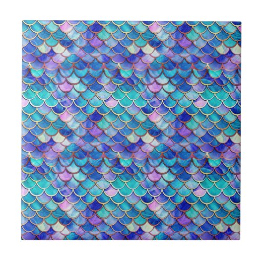 人魚ステンドグラス タイル (正面)