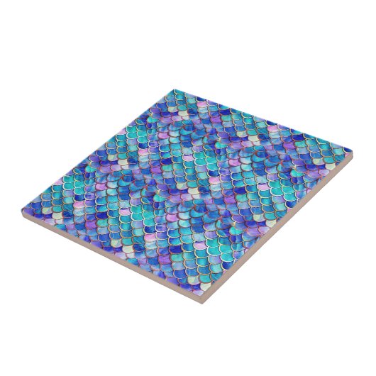 人魚ステンドグラス タイル (側面)