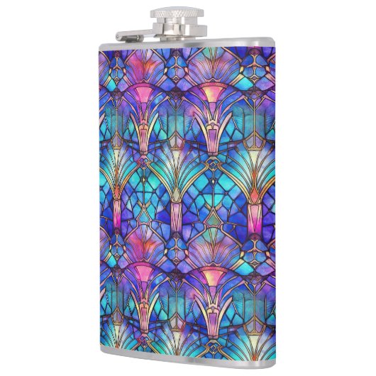 人魚ステンドグラス フラスク (左)